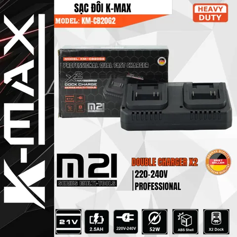 Sạc Pin M21 K-MAX, 2 Cổng Sạc Hiệu Quả - ảnh 3
