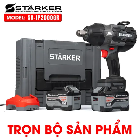 Máy Siết Bulong Pin 21V, Lực Siết 2000N·m, Đầu 3/4 Inch, 5 Cấp Tốc, Kèm Hộp Nhựa - ảnh 8