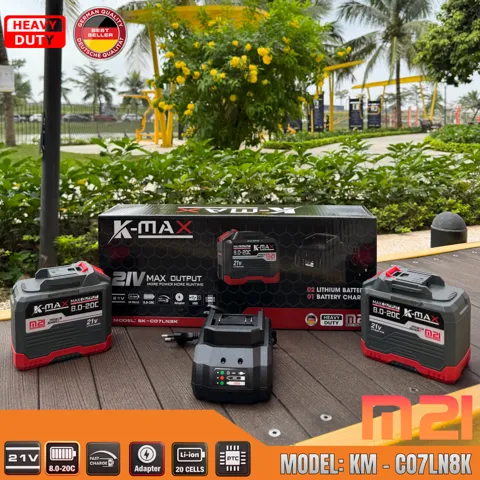 Combo 2 Pin + 1 Sạc K-MAX 21V - ảnh 7