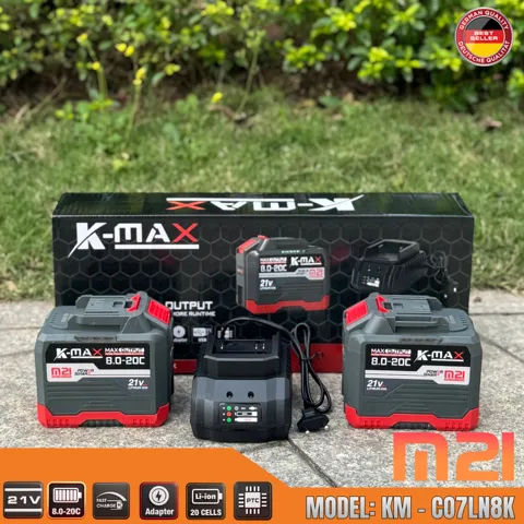Combo 2 Pin + 1 Sạc K-MAX 21V - ảnh 5