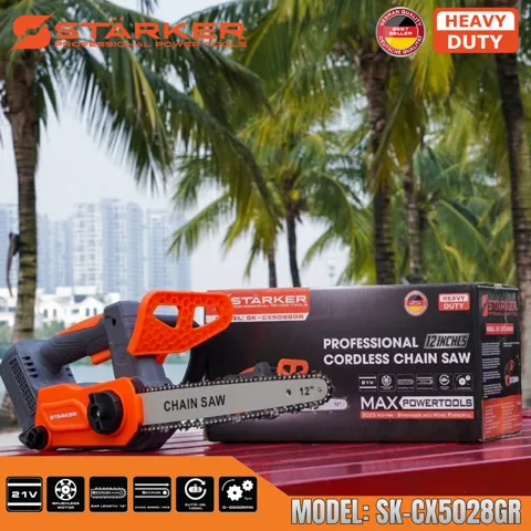 Máy Cưa Xích Pin 12 Inch Brushless 900W, Màu Cam - ảnh 6