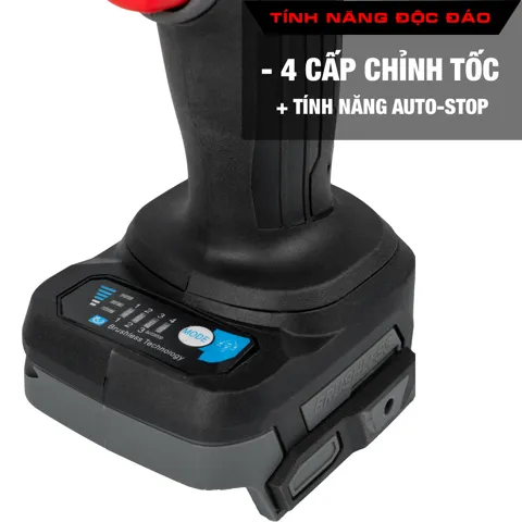 Máy Siết Bulong Pin 21V, Lực Siết 2000N·m, Đầu 3/4 Inch, 5 Cấp Tốc, Kèm Hộp Nhựa - ảnh 6