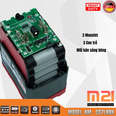 Combo 2 Pin + 1 Sạc K-MAX 21V - ảnh 4