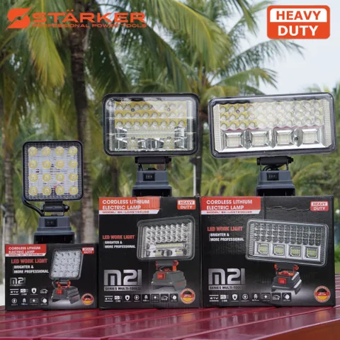 Đèn LED Cầm Tay Pin 21V, 16-57 Bóng Siêu Sáng, Công Suất 48W-230W, Xoay 180°, Chân Pin M21, Có Cổng USB - ảnh 7