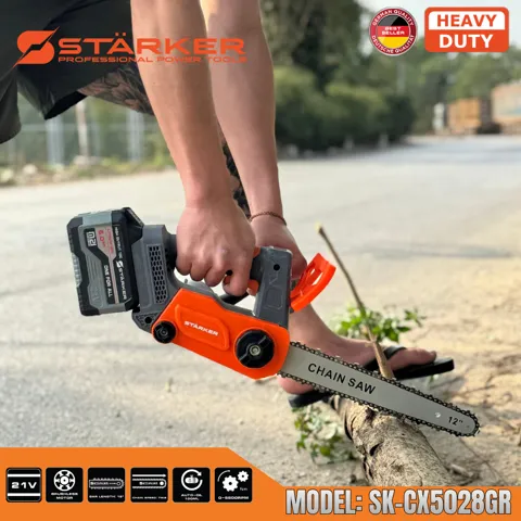 Máy Cưa Xích Pin 12 Inch Brushless 900W, Màu Cam - ảnh 7