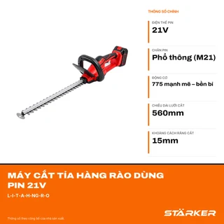 Máy Cắt Tỉa Hàng Rào Dùng Pin 21V, Động Cơ 775 - ảnh 2