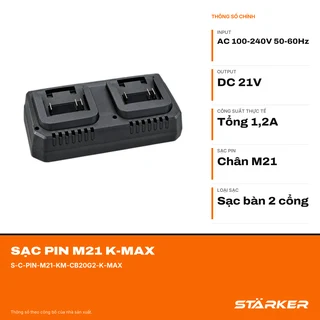 Sạc Pin M21 K-MAX, 2 Cổng Sạc Hiệu Quả - ảnh 2
