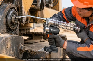 Súng Bơm Mỡ Pin 20V Brushless, Áp Suất 689 Bar, Bình 500cc - ảnh 7