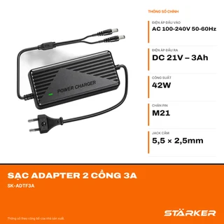Sạc Adapter 2 Cổng 3A, Có Quạt Tản Nhiệt - ảnh 2