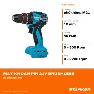 Máy Khoan Pin 21V Brushless, Mũi 10mm, Có Búa - ảnh 2