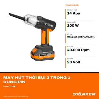 Máy Hút Thổi Bụi 2 Trong 1 Dùng Pin - ảnh 2