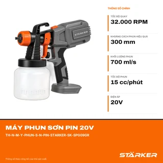 Máy Phun Sơn Pin 20V, Phun Đều Mịn, Chân Pin M21 - ảnh 2