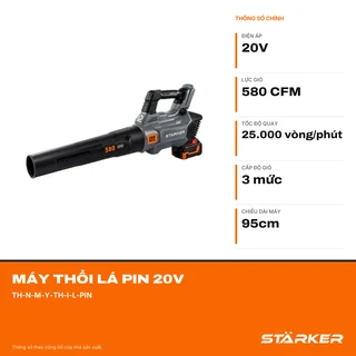 Máy Thổi Lá Pin 20V, Lực Gió 580CFM, 3 Cấp Gió, Công Suất Lớn - ảnh 2