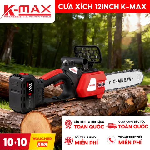 Máy Cưa Xích Pin 12 Inch Brushless 800W, Cắt 30cm, Màu Đỏ - ảnh 3