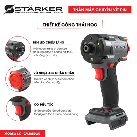 Máy Bắn Vít Pin 21V Brushless, Lực Siết 280N·m, 4 Cấp Tốc - ảnh 4