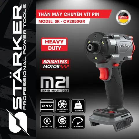 Máy Bắn Vít Pin 21V Brushless, Lực Siết 280N·m, 4 Cấp Tốc - ảnh 10