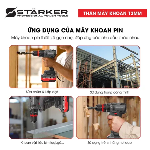 Máy Khoan Pin 21V Brushless, Mũi 13mm, Lực Siết 90N·m - ảnh 4