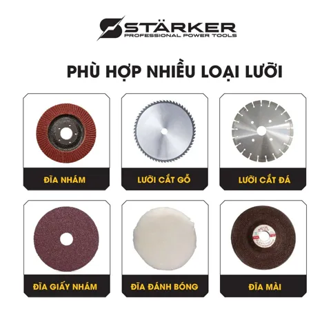 Máy Mài Pin 21V, Lưỡi 125mm, 3 Tốc Độ - ảnh 4