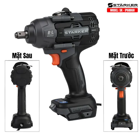 Máy Siết Bulong Pin 20V Brushless, Lực Siết 1200N·m, 3 Cấp Tốc Độ, Đầu Bulong Đặc - ảnh 6