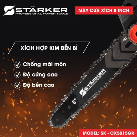 Máy Cưa Xích Pin 21V, 8 Inch Brushless, Cắt 205mm, Kèm 2 Pin + Sạc - ảnh 6