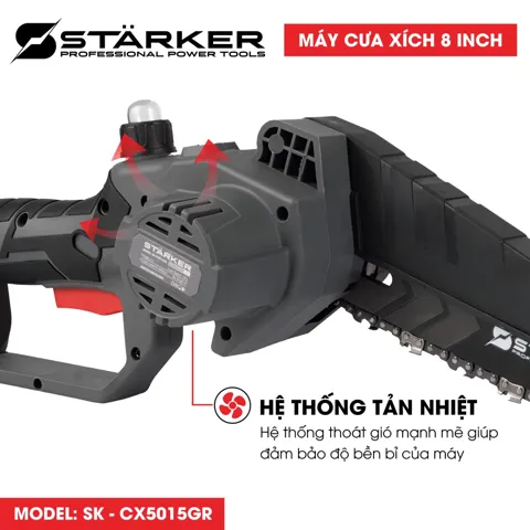 Máy Cưa Xích Pin 21V, 8 Inch Brushless, Cắt 205mm, Kèm 2 Pin + Sạc - ảnh 7