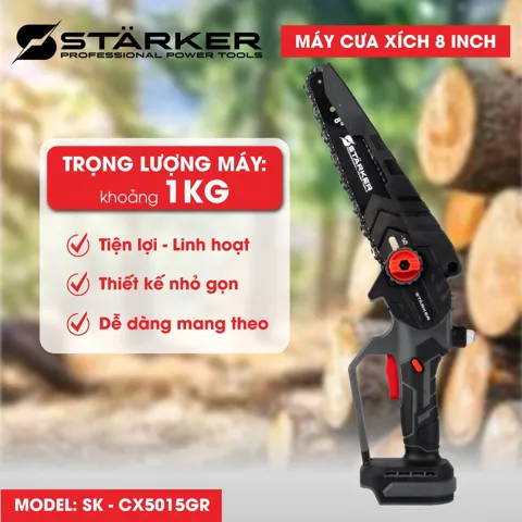 Máy Cưa Xích Pin 21V, 8 Inch Brushless, Cắt 205mm, Kèm 2 Pin + Sạc - ảnh 8