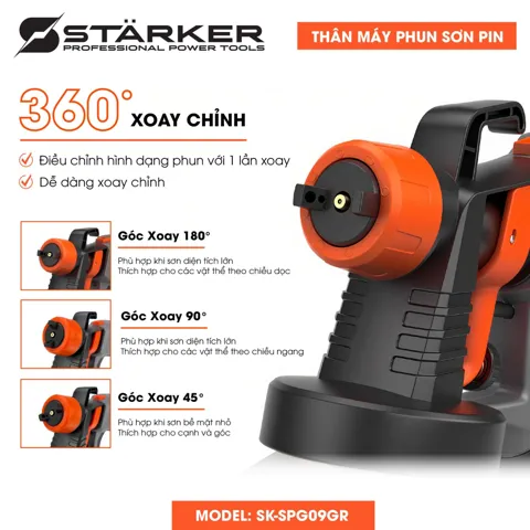 Máy Phun Sơn Pin 20V, Phun Đều Mịn, Chân Pin M21 - ảnh 8