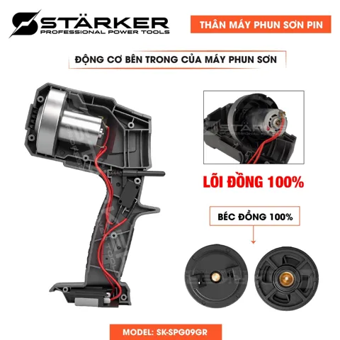 Máy Phun Sơn Pin 20V, Phun Đều Mịn, Chân Pin M21 - ảnh 4