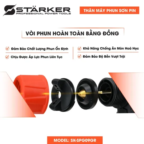 Máy Phun Sơn Pin 20V, Phun Đều Mịn, Chân Pin M21 - ảnh 7