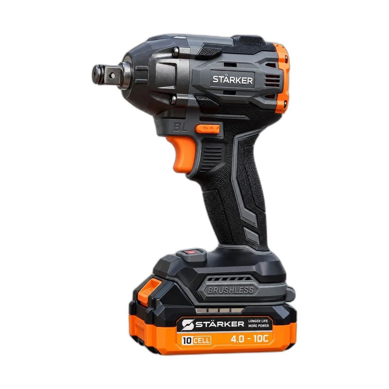 Máy Siết Bulong Pin 21V Brushless, Lực Siết 400N·m, Auto-Stop, Đầu 1/2 Inch