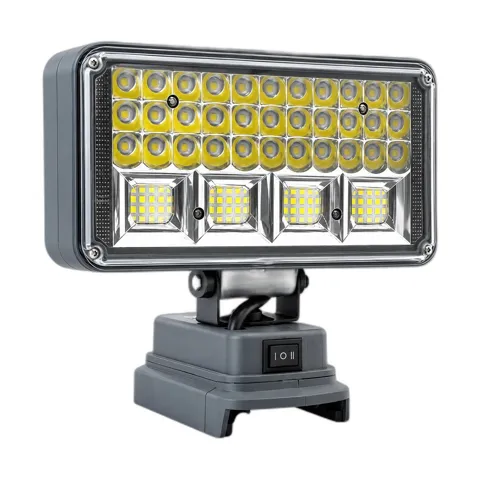 Đèn LED Cầm Tay Pin 21V, 16-57 Bóng Siêu Sáng, Công Suất 48W-230W, Xoay 180°, Chân Pin M21, Có Cổng USB
