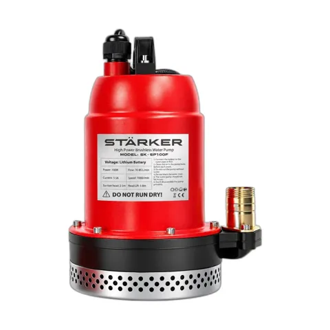 Máy Bơm Nước Chìm Pin 21V, Công Suất 120W, Bơm Cao 15m