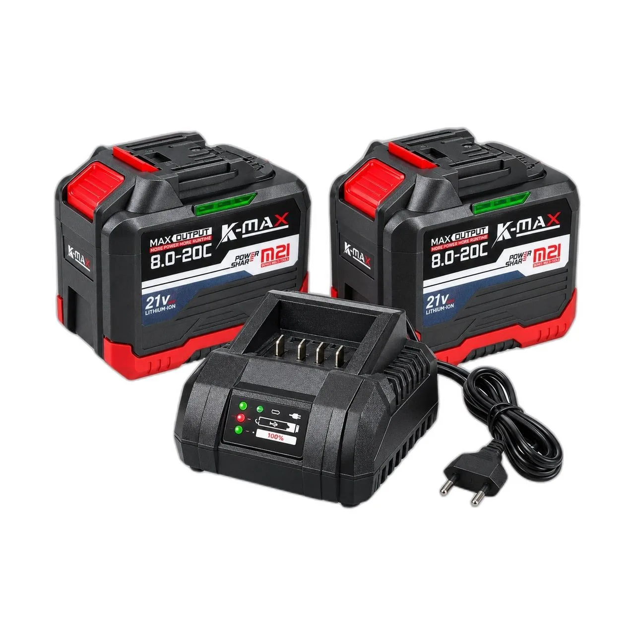 Combo 2 Pin + 1 Sạc K-MAX 21V