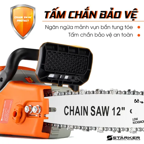 Máy Cưa Xích Pin 12 Inch Brushless 1000W, Tốc Độ 6500rpm, Cắt 30cm - ảnh 10