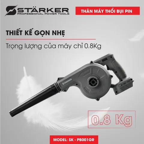 Máy Thổi Bụi Pin 21V Brushless, Thổi Lá - Hút Bụi - Bơm Hơi - ảnh 5