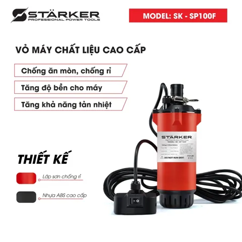 Máy Bơm Nước Chìm Pin 21V, Công Suất 100W, Lưu Lượng 80L/Phút - ảnh 4