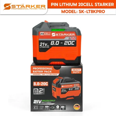 Pin 21V, 20 Cell, 5.2Ah, Lithium 18650, Dòng Xả 50A, Chân M21 Phổ Thông - ảnh 2