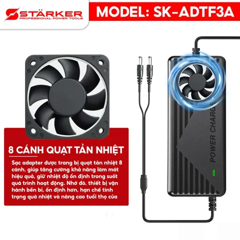 Sạc Adapter 2 Cổng 3A, Có Quạt Tản Nhiệt - ảnh 4