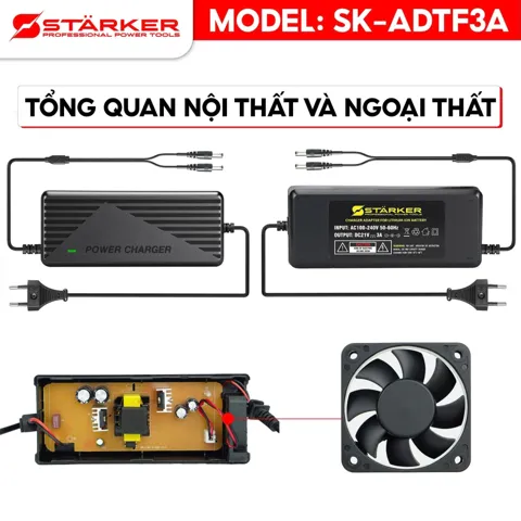 Sạc Adapter 2 Cổng 3A, Có Quạt Tản Nhiệt - ảnh 7