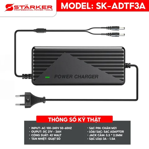 Sạc Adapter 2 Cổng 3A, Có Quạt Tản Nhiệt - ảnh 3